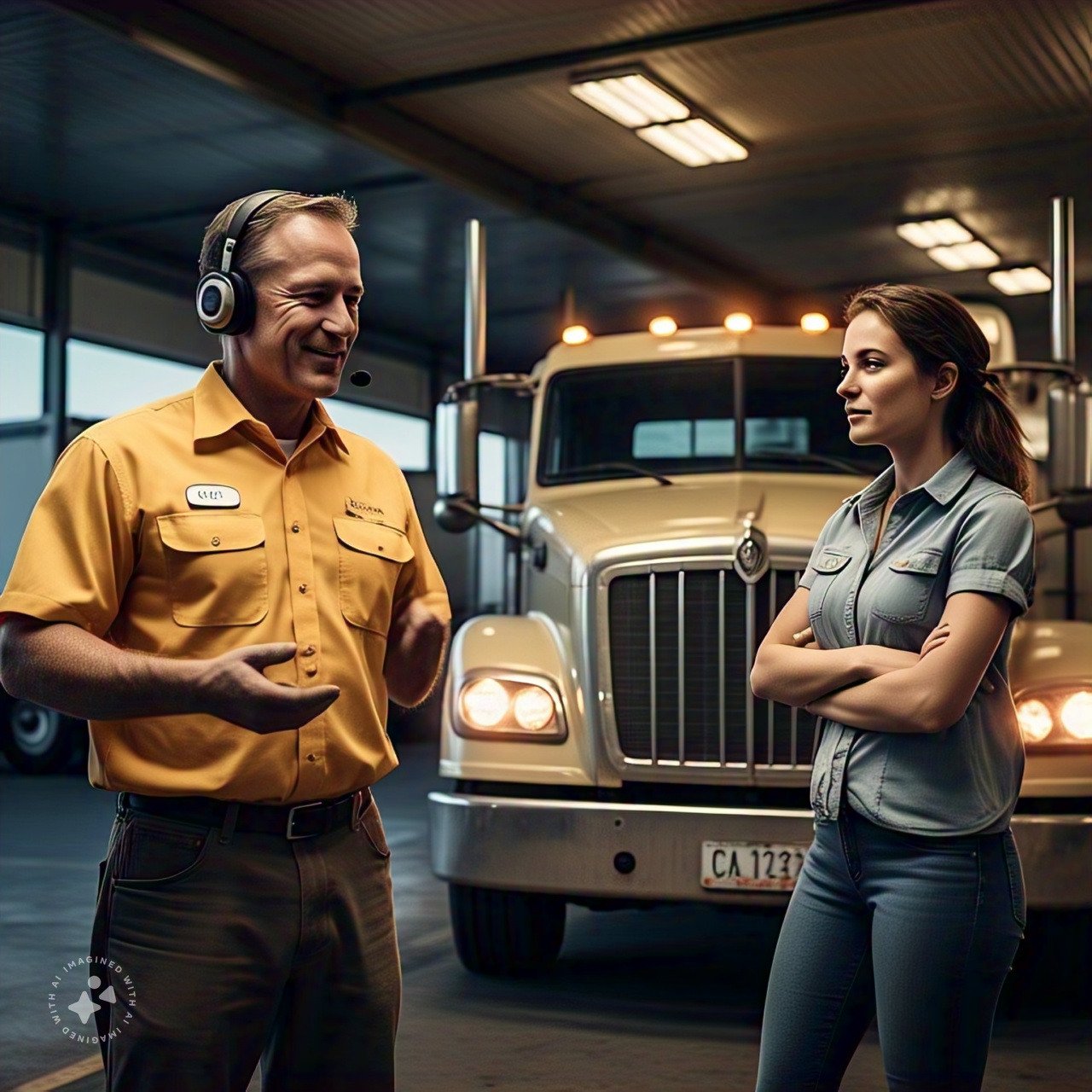 Dispatcher talking to driver